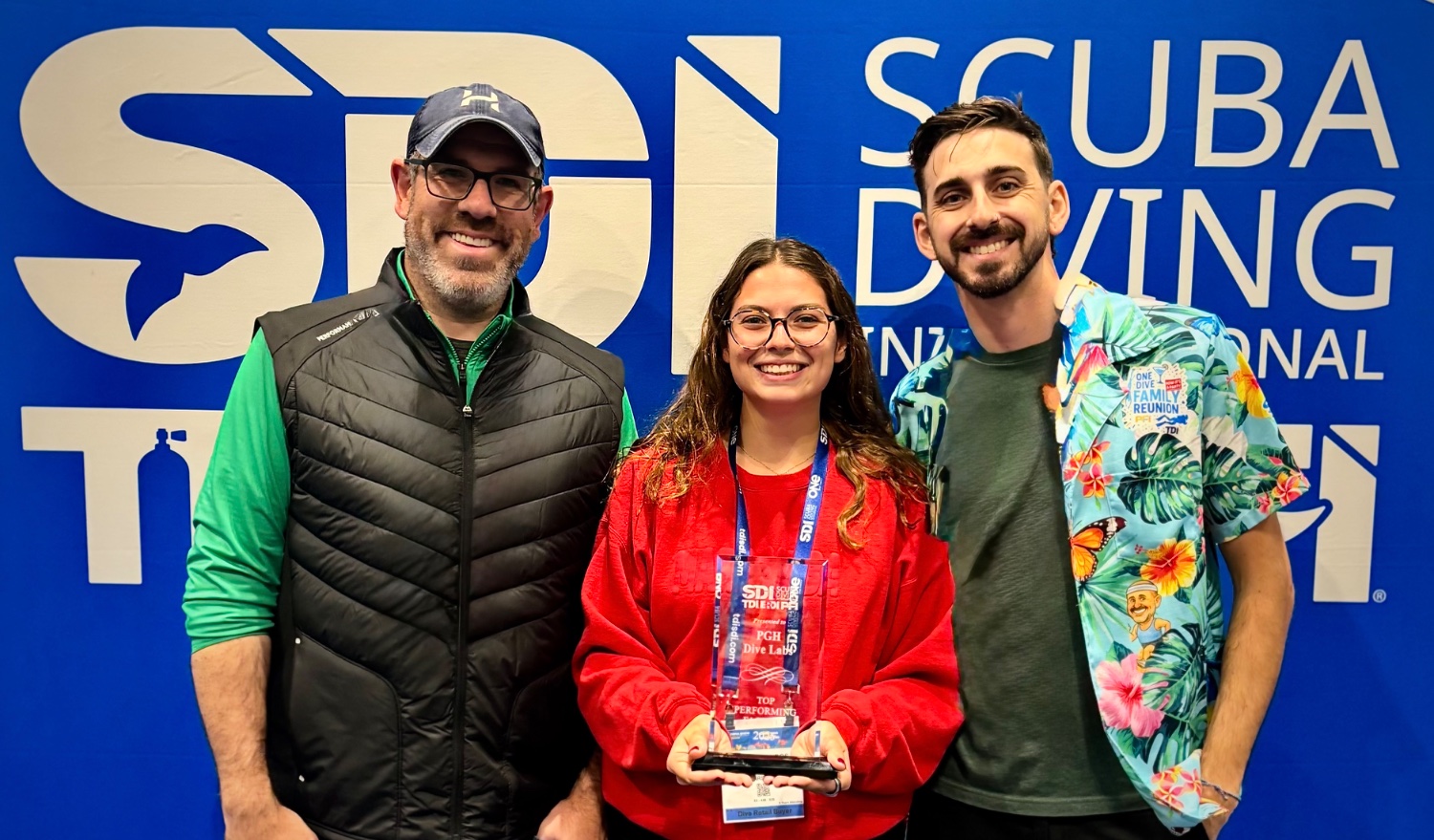 Bailey receiving an SDI award